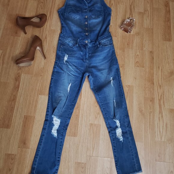 Bebe denim jumpsuit - Picture 9 of 11